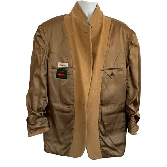 Gary Hulse Men 100% Camel Hair Size 44 ? Blazer Sport Coat Tan Vintage Classic - Picture 14 of 16